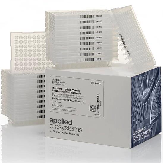 ABI光學96孔反應板半裙邊帶條碼4306737