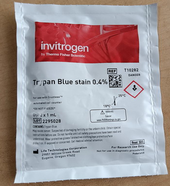 Thermo賽默飛細胞計數器臺盼藍染色劑T10282, 配套Countess細胞計數儀使用