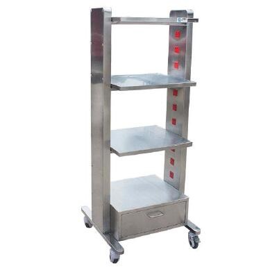 LF-06帶插座多層設備承載推車，寵物醫療器械架