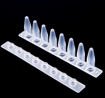 0.2mlPCR八連管含蓋LG0010,透明,用于ABI、Bio-rad伯樂和Roche羅氏