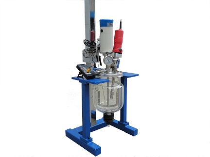 2升玻璃真空分散乳化機,真空反應釜