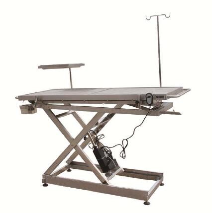 LS-02不銹鋼寵物手術臺，可單側傾斜