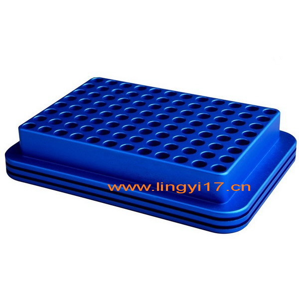 LV96-02鋁制96孔冷卻板，配液冷卻模塊V形孔