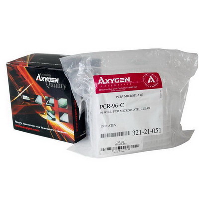 Axygen愛思進96孔聚丙烯PCR微孔板，透明無裙邊PCR-96-C
