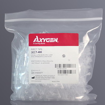 Axygen愛思進進口20µL袋裝透明長吸頭T-400